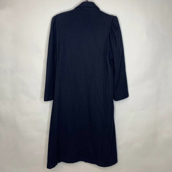 Vintage Navy Blue Wool Top Coat Dress Coat Sz Medium Union Made - Picture 14 of 14